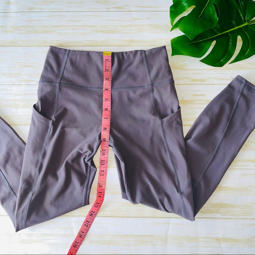 Fabletics High Waisted Legging with Pockets Purple- Small - Picture 4 of 6